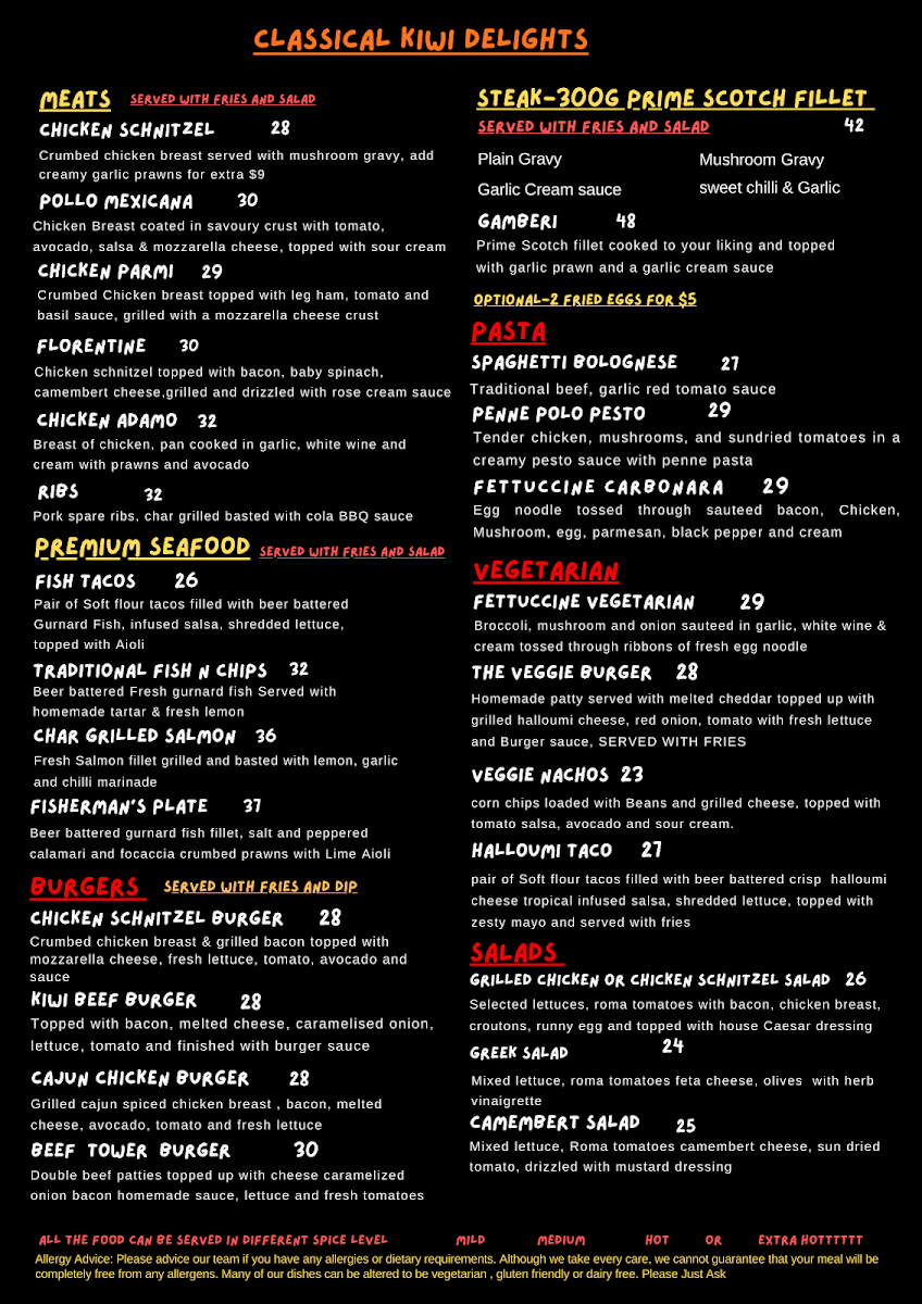 87 Dealers Cafe, Bar & Eatery Photo Menu 1