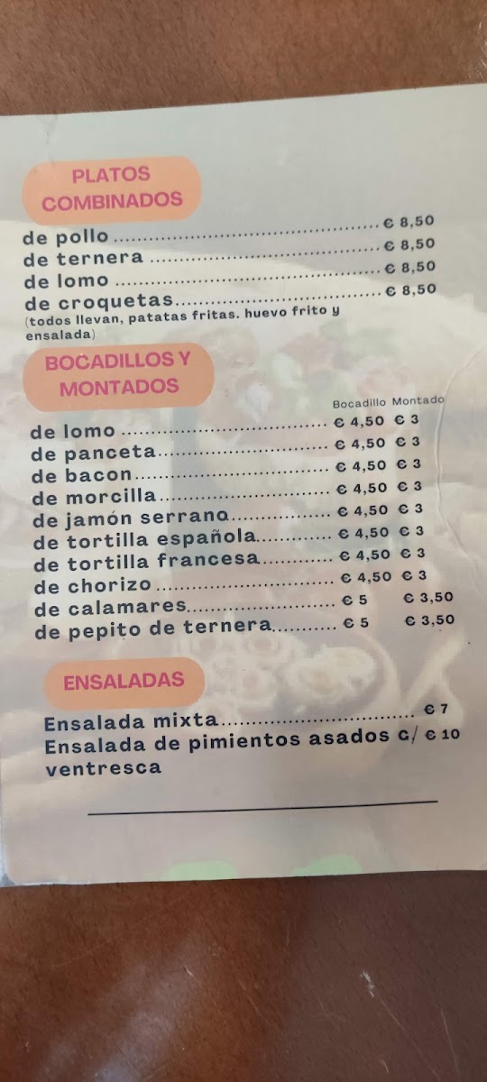 Restaurante Morellano Bar Photo Menu 2