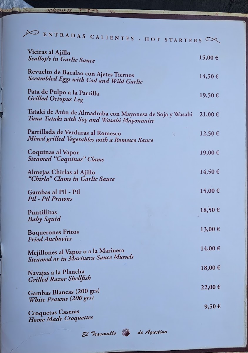 Restaurante El Trasmallo de Agustino Photo Menu 4