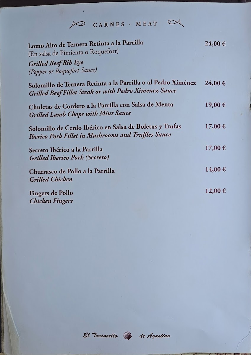 Restaurante El Trasmallo de Agustino Photo Menu 9