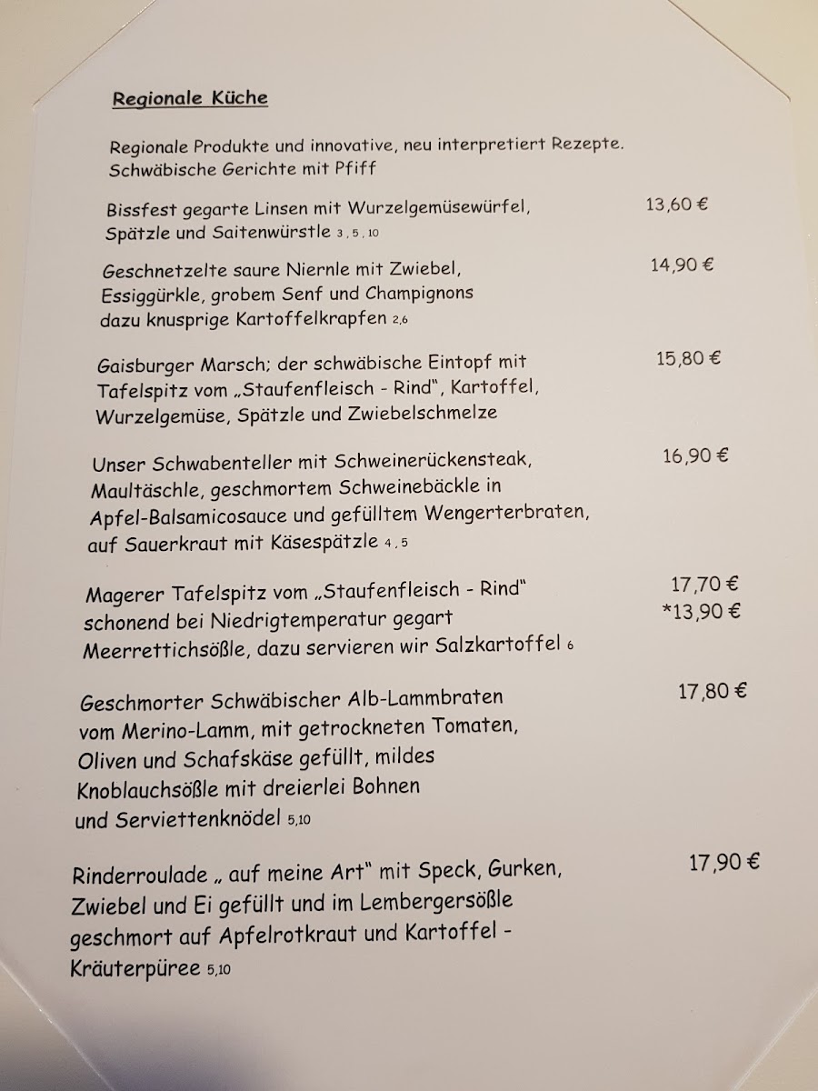 Staiger's Waldhorn Photo Menu 1