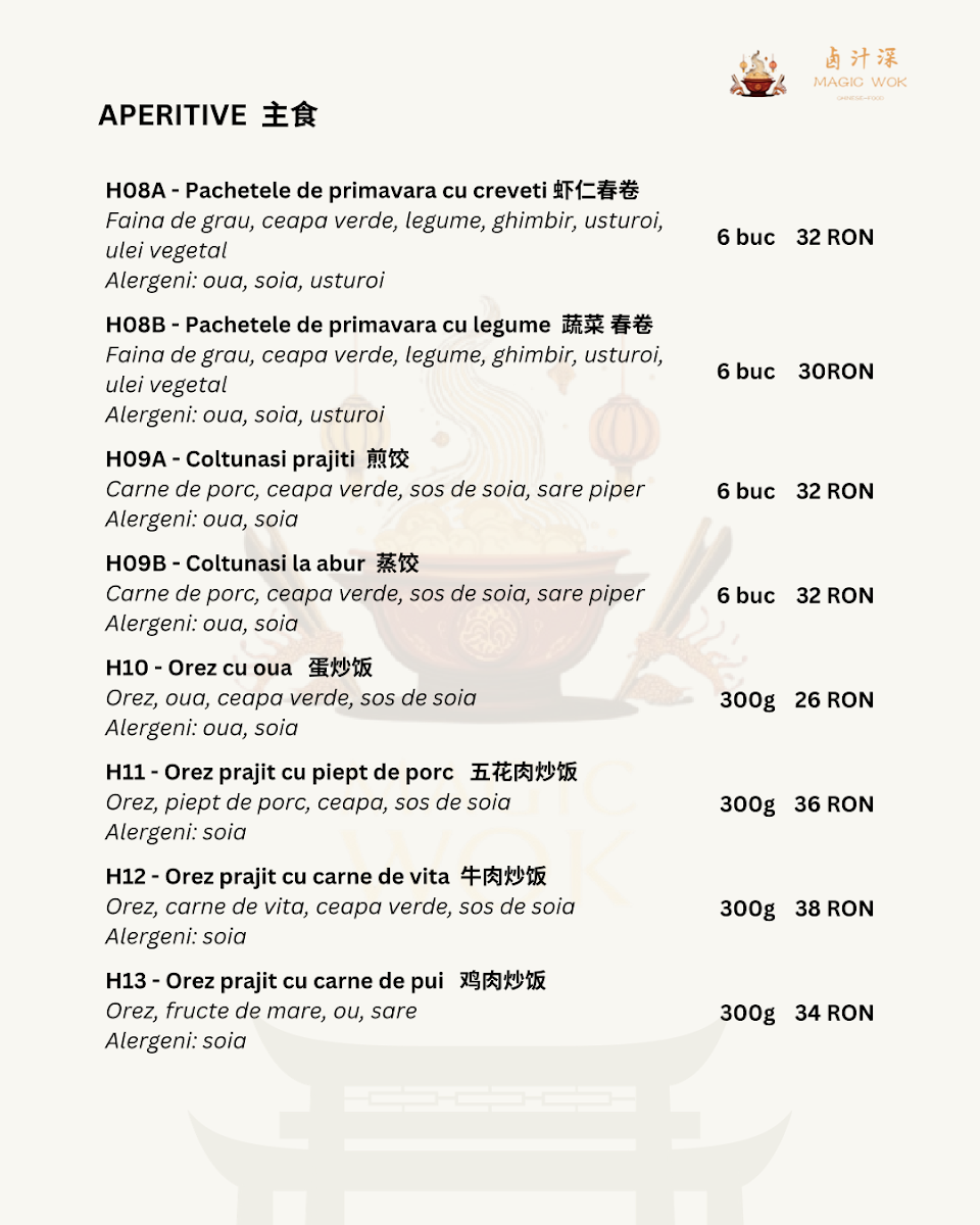 Magic Wok Chinese Food Photo Menu 2