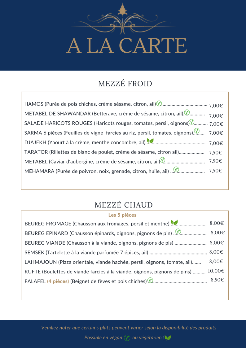 Chez Gayane Photo Menu 7