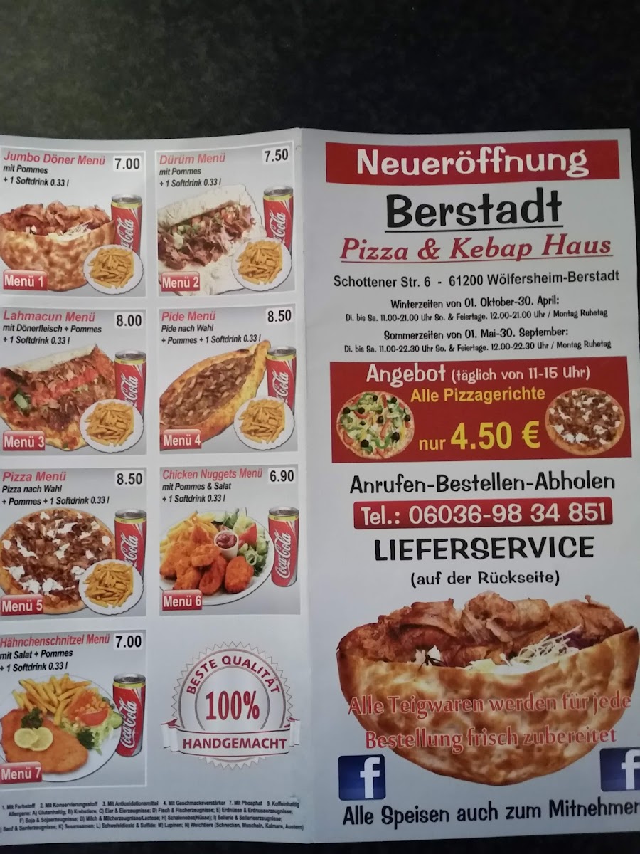 Berstadt Pizza & Kebap Haus Photo Menu 2