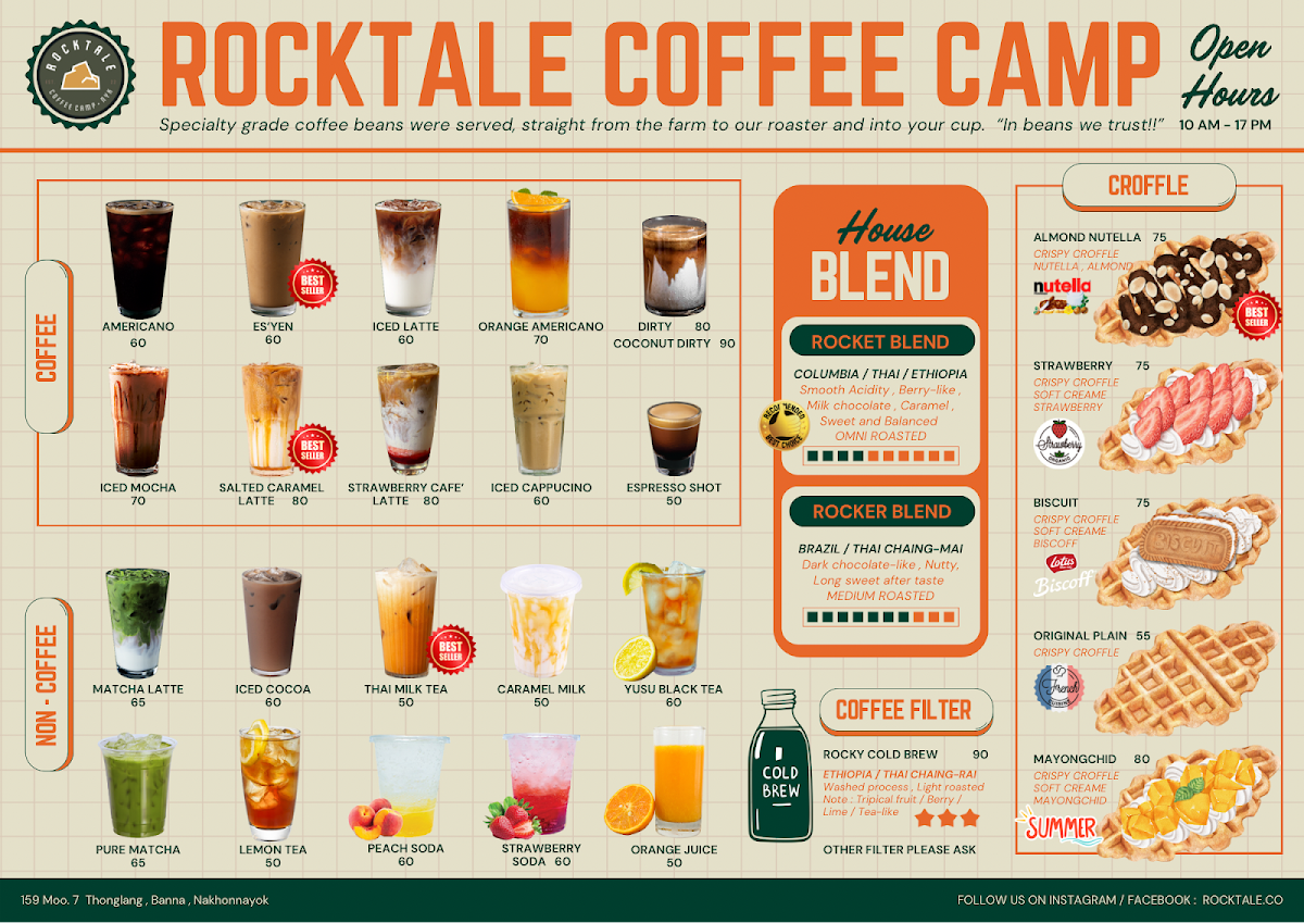 Rocktale Coffee Camp Photo Menu 1