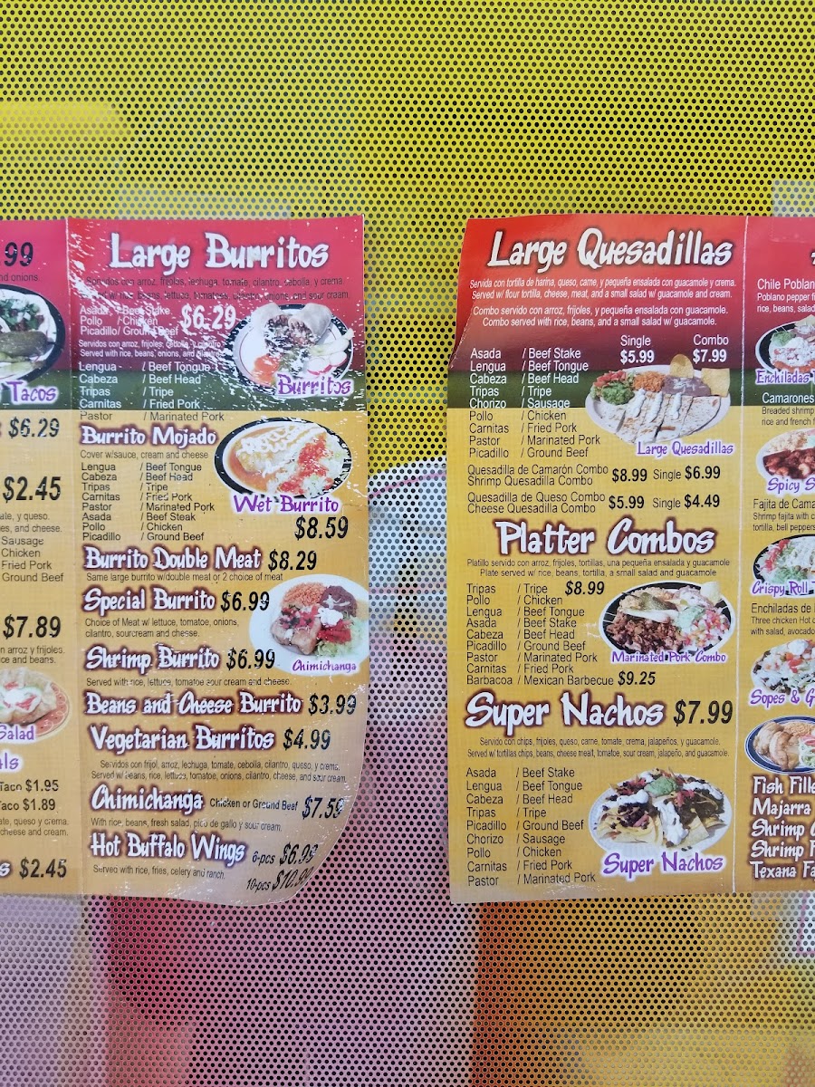 Mr. Taco Photo Menu 3