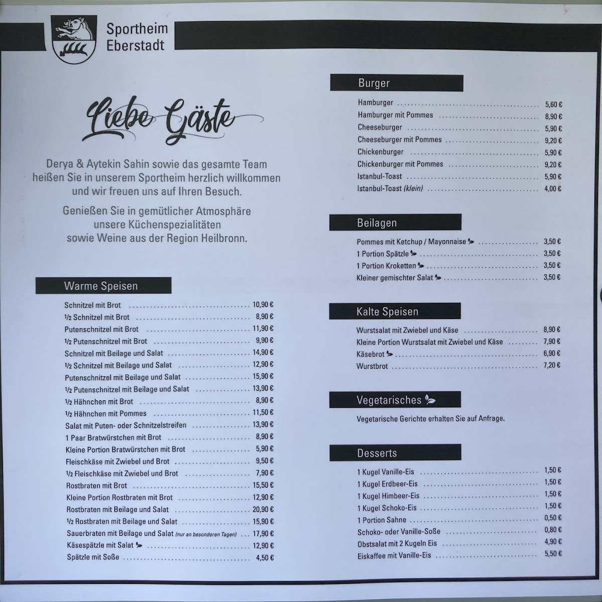 Sportheim VfL Eberstadt Photo Menu 1