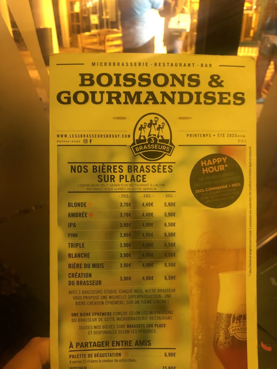 3 Brasseurs Bruay Photo Menu 2