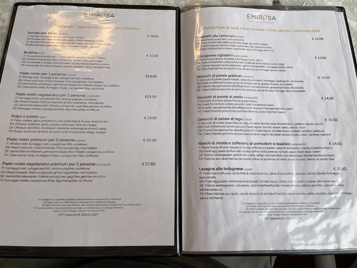 Ristorante e Pizzeria Emirosa Photo Menu 2