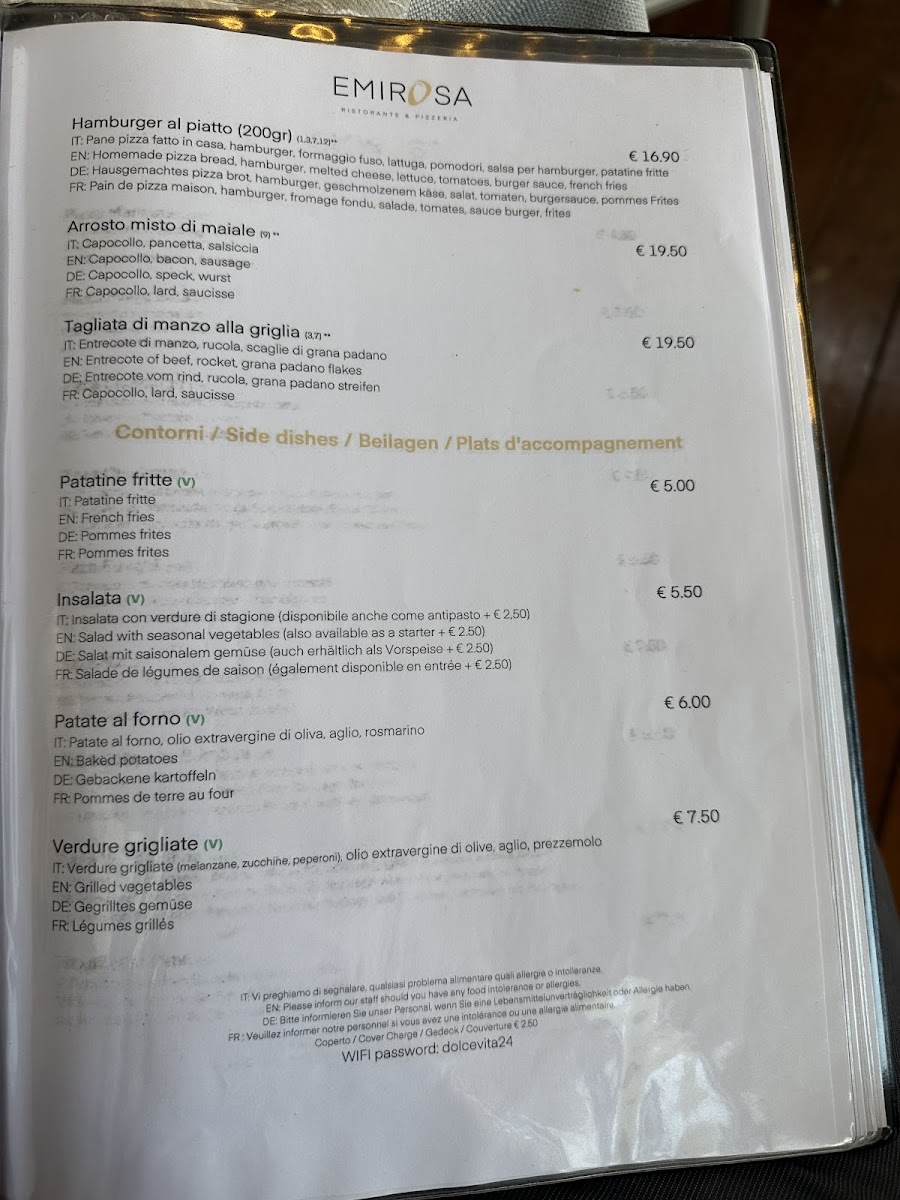 Ristorante e Pizzeria Emirosa Photo Menu 3