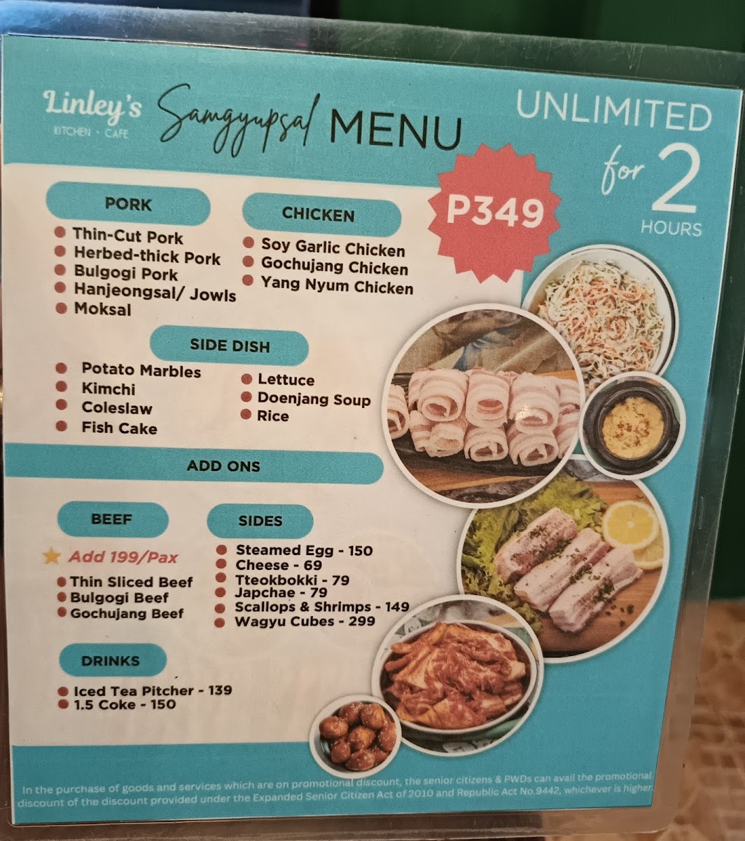 Linley's Kitchen x Cafe Photo Menu 1
