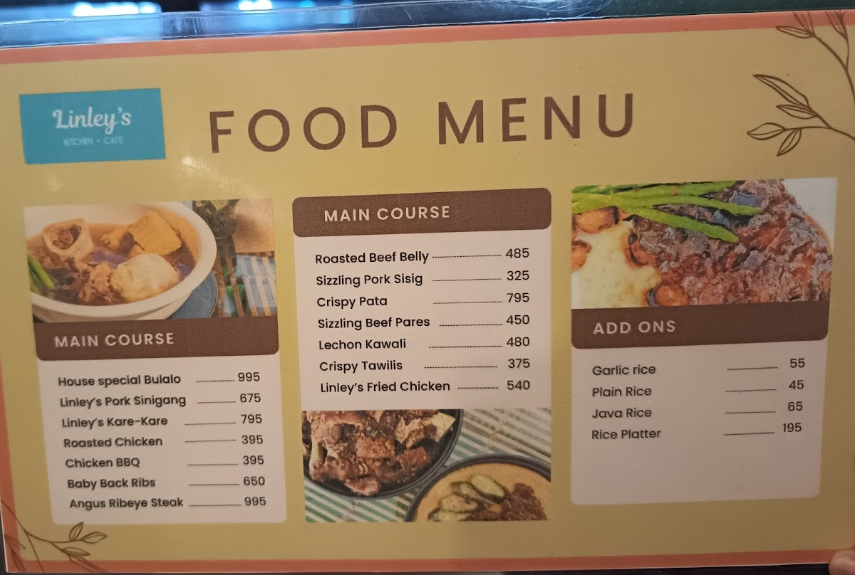 Linley's Kitchen x Cafe Photo Menu 4