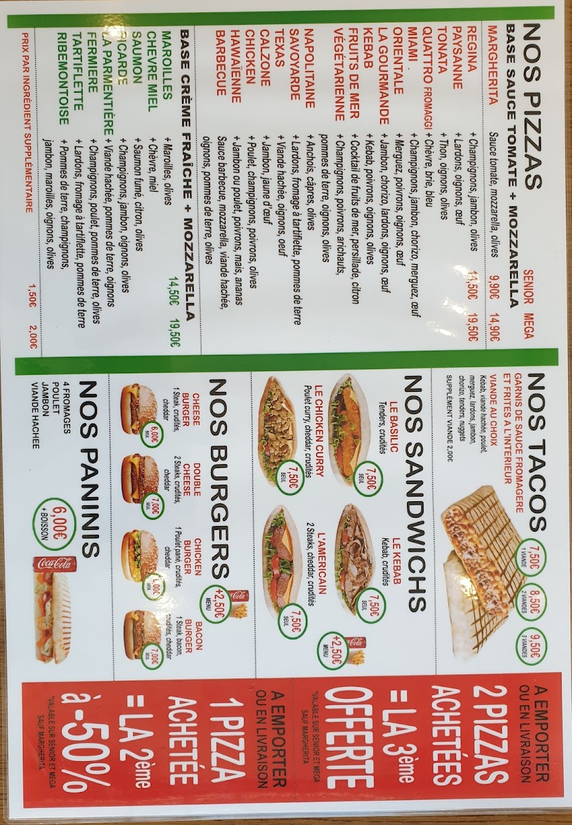 Pizzeria de Ribemont Discovery Pizza/Le Basilic Photo Menu 1
