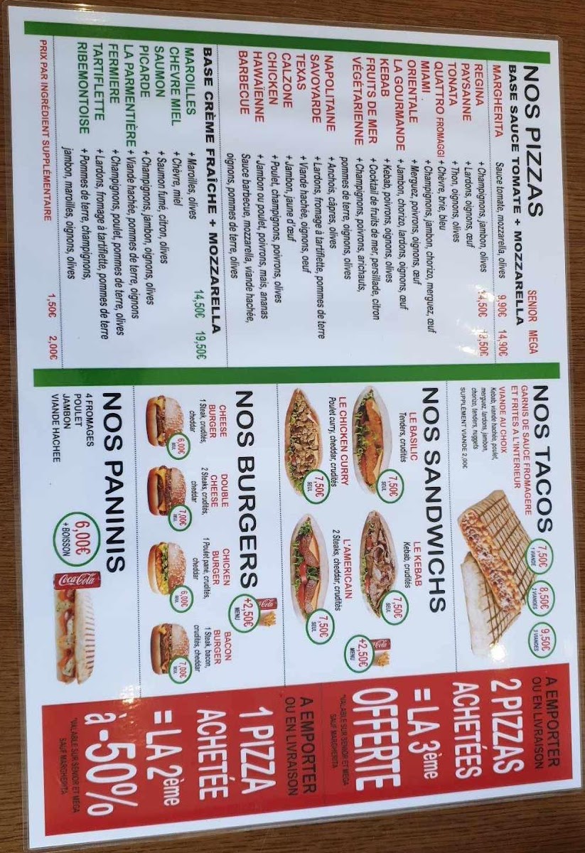 Pizzeria de Ribemont Discovery Pizza/Le Basilic Photo Menu 4