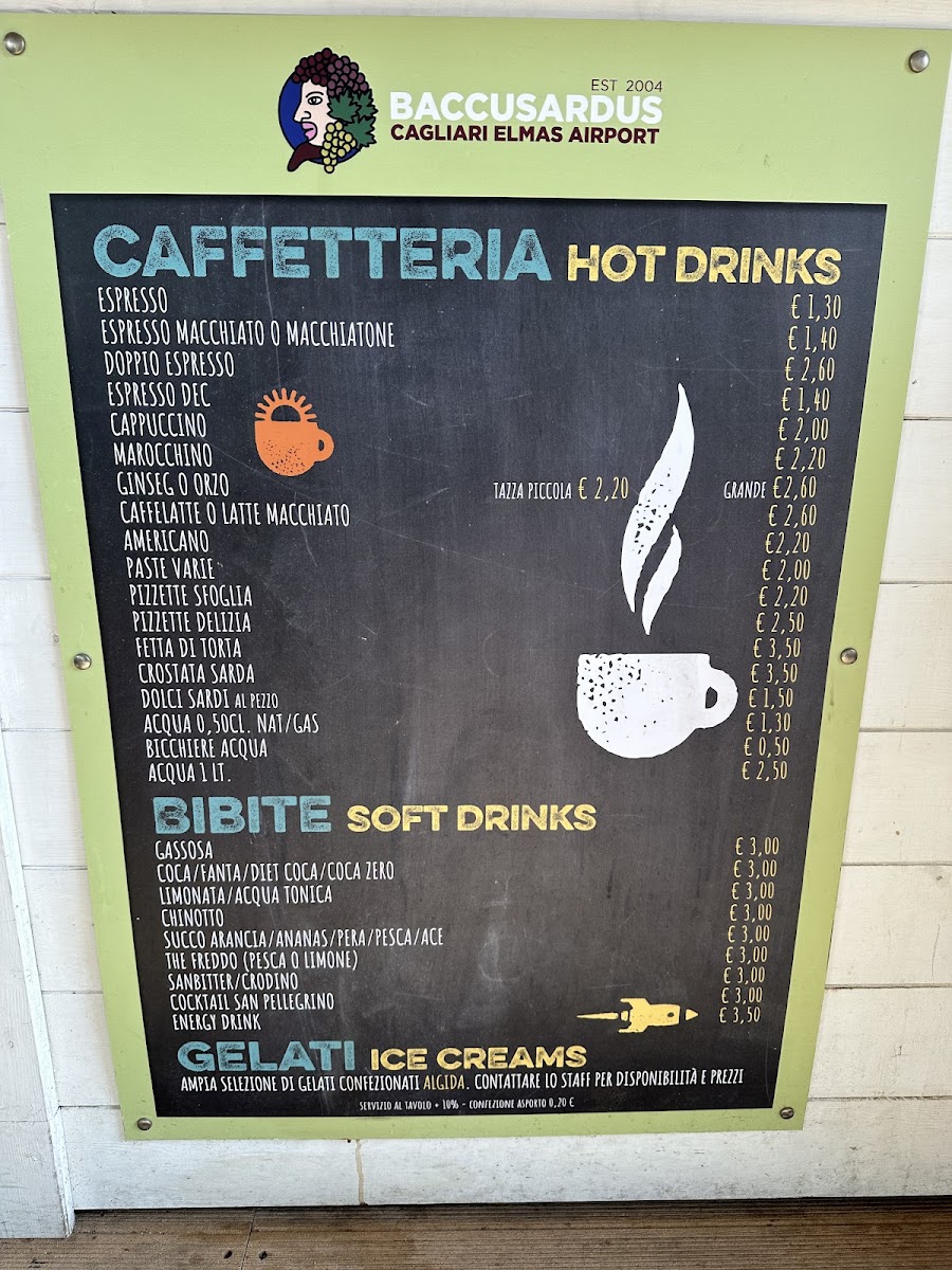 Baccusardus Cagliari Elmas Airport Photo Menu 3