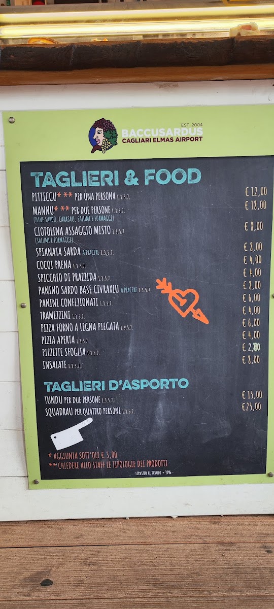 Baccusardus Cagliari Elmas Airport Photo Menu 7