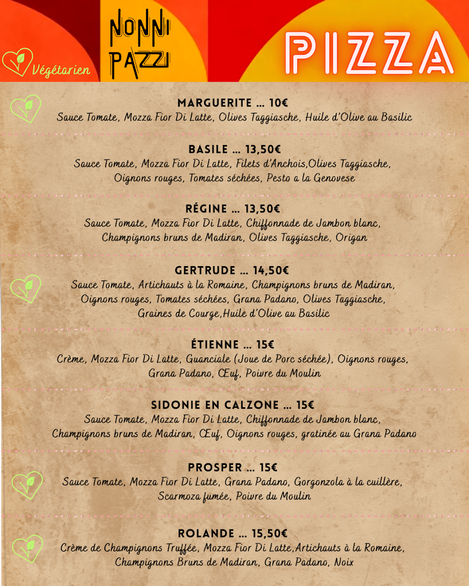 Pizzéria Nonni Pazzi Photo Menu 1