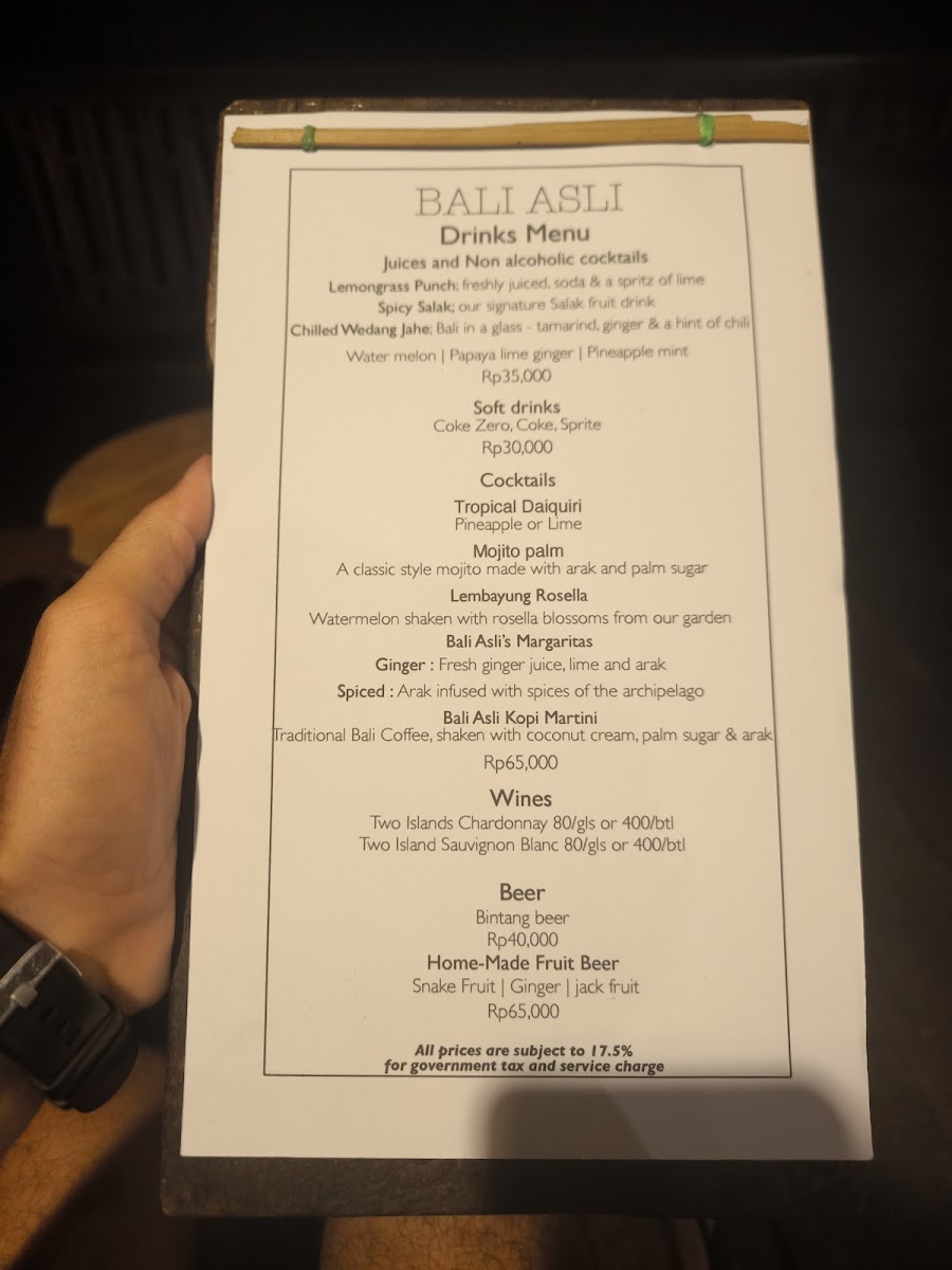 Bali Asli Restaurant Photo Menu 9