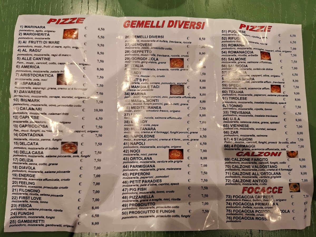 Ristorante Gemelli Diversi Photo Menu 3
