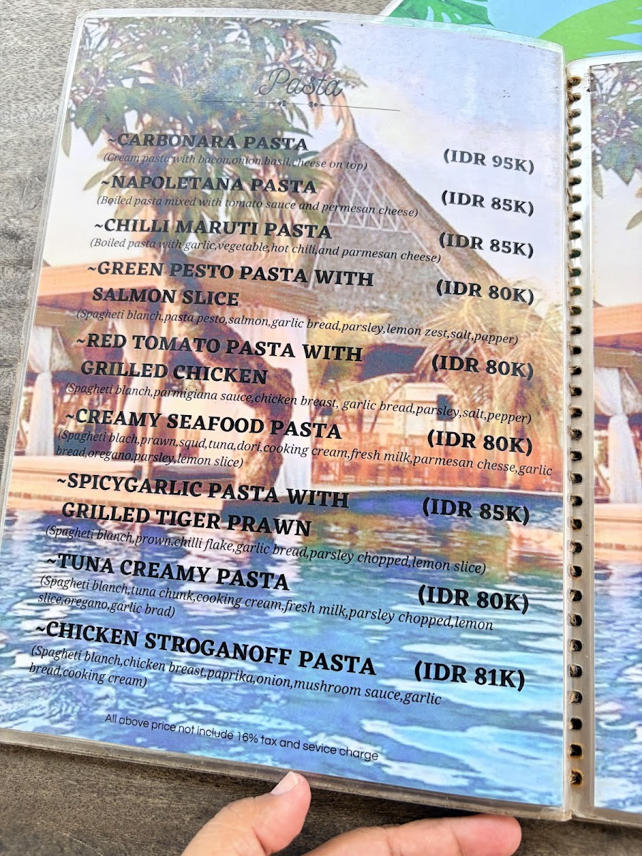 Maruti Beach Club Photo Menu 2