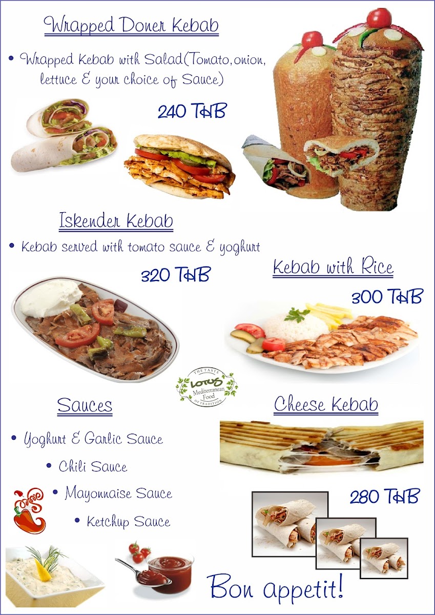 Lotus Mediterranean Restaurant Photo Menu 2