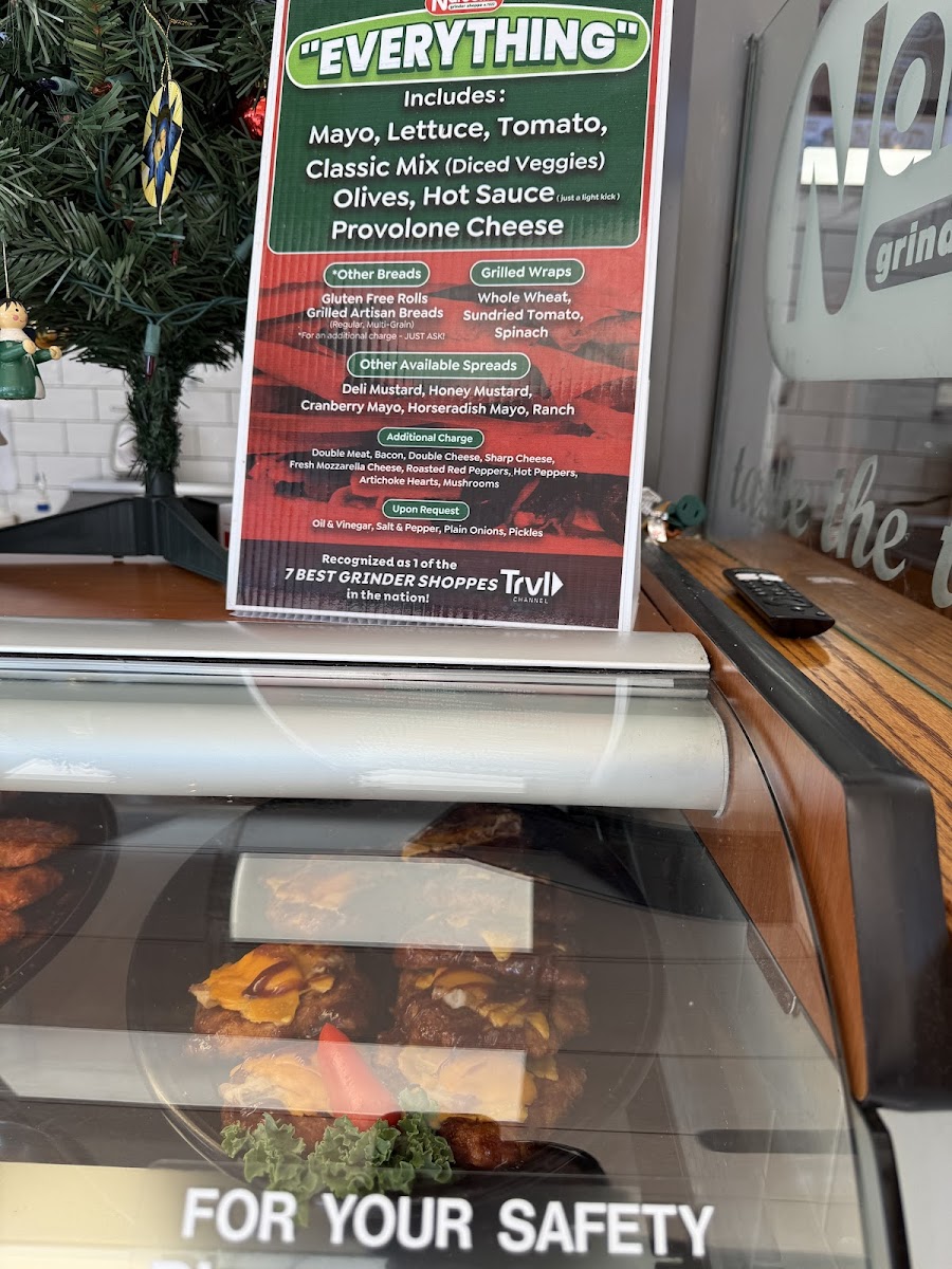 Nardelli's Grinder Shoppe Photo Menu 1