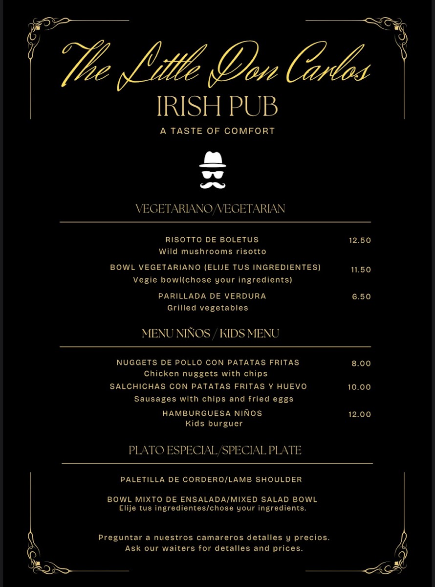 The Little Don Carlos Photo Menu 3