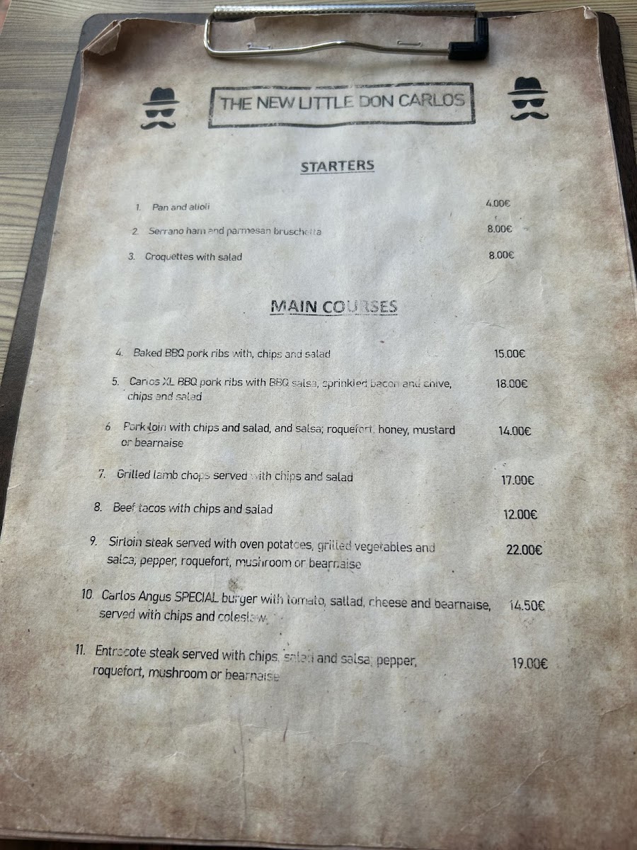 The Little Don Carlos Photo Menu 5