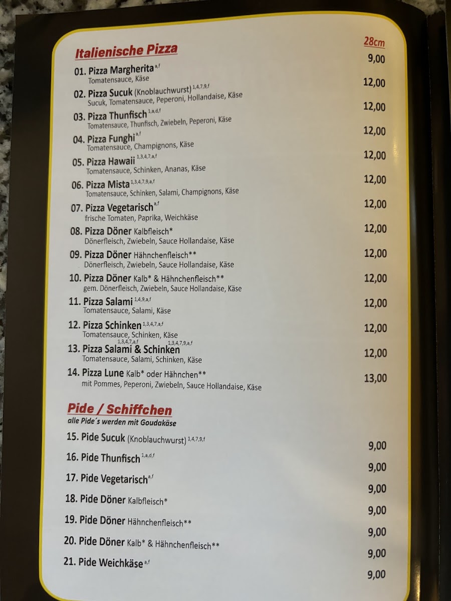 Lune Döner Photo Menu 1
