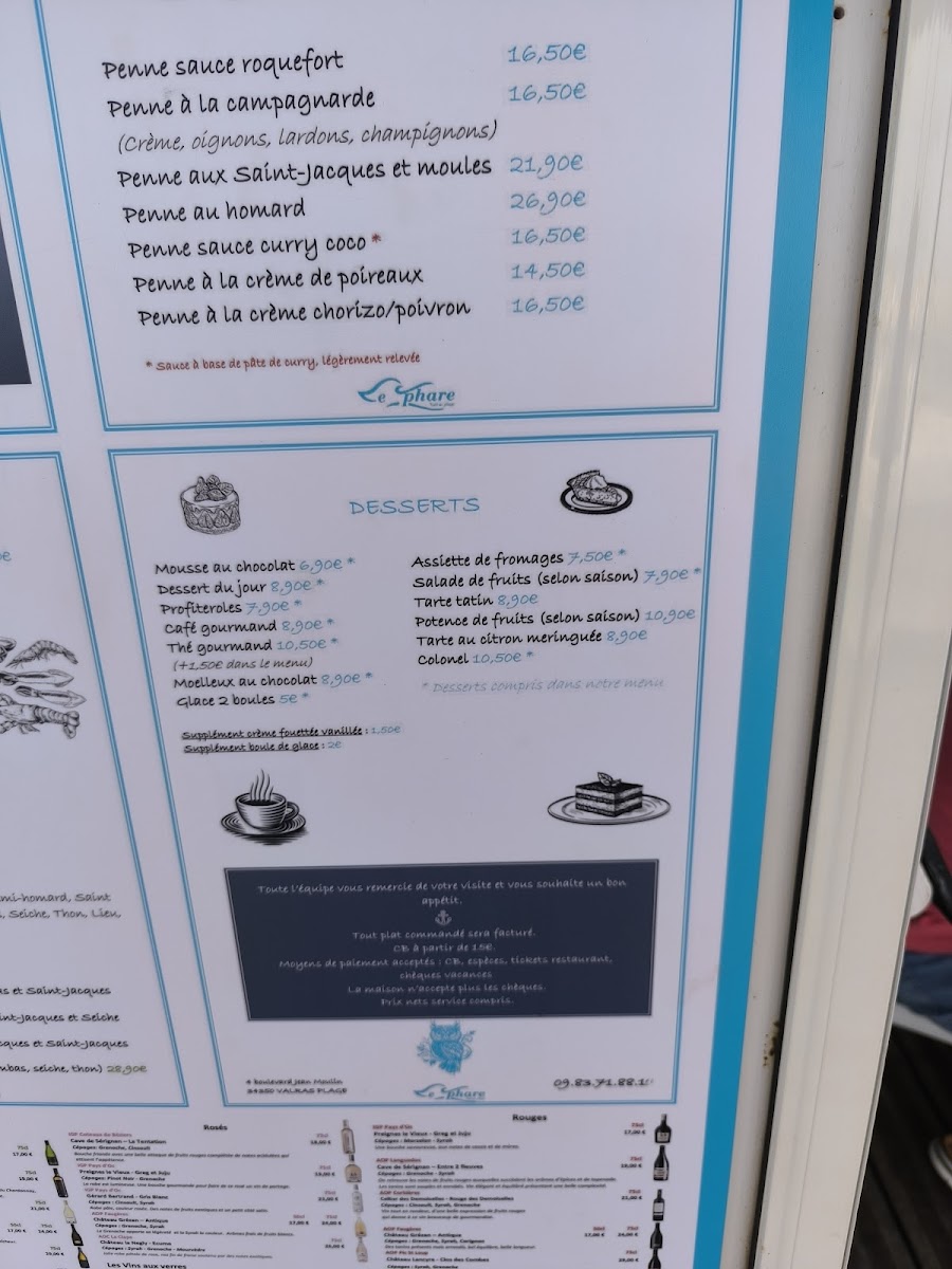 Le Phare Photo Menu 8