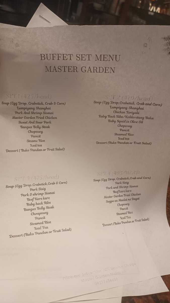 Master Garden Photo Menu 5