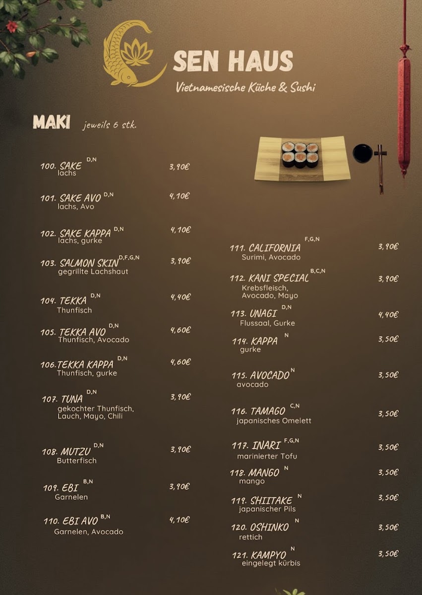Sen Haus Photo Menu 1