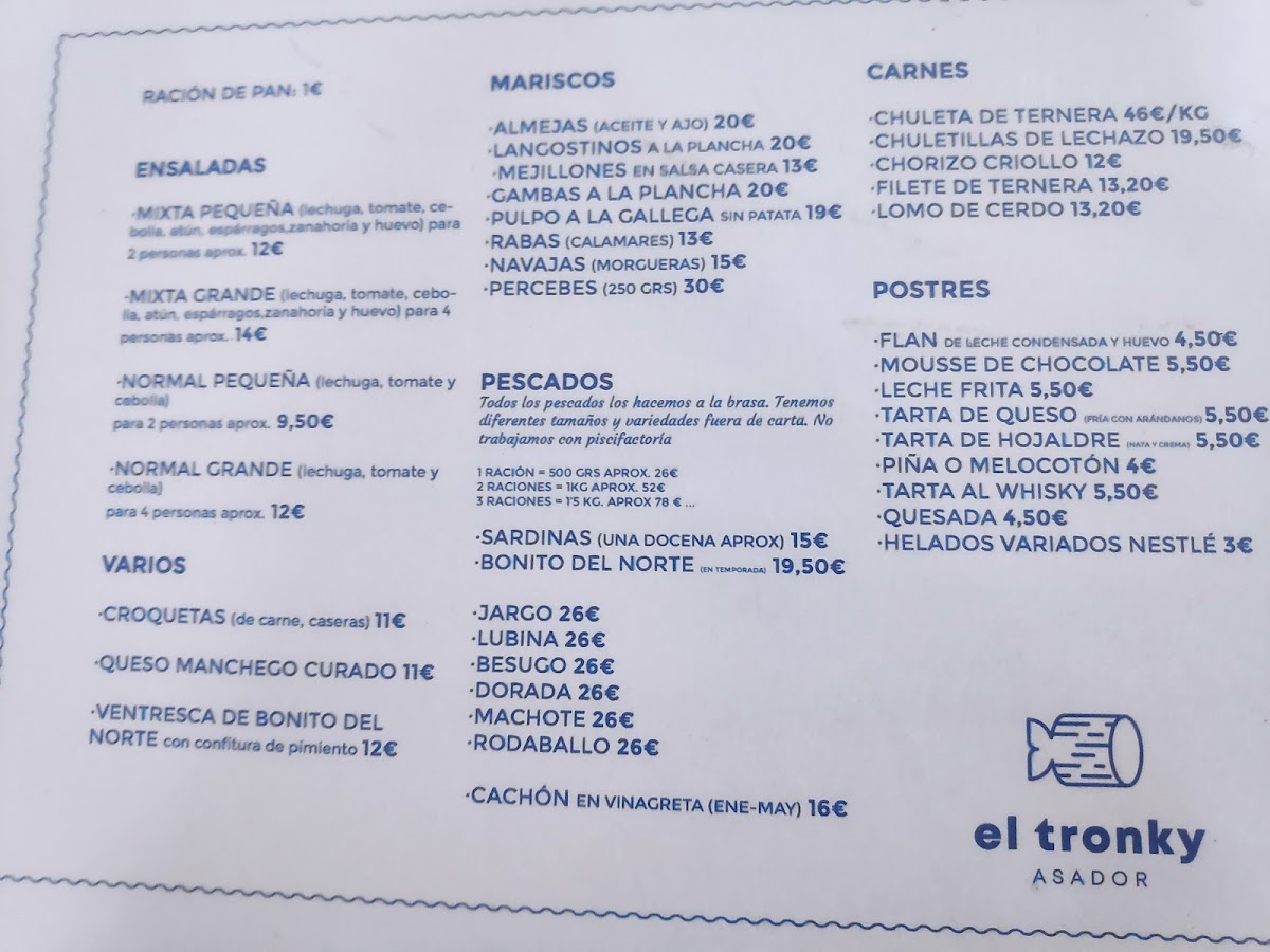 Asador El Tronky Photo Menu 10