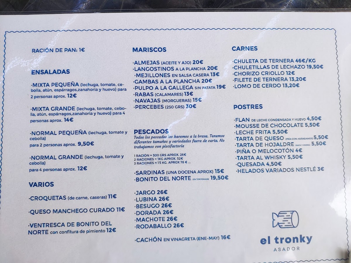 Asador El Tronky Photo Menu 5