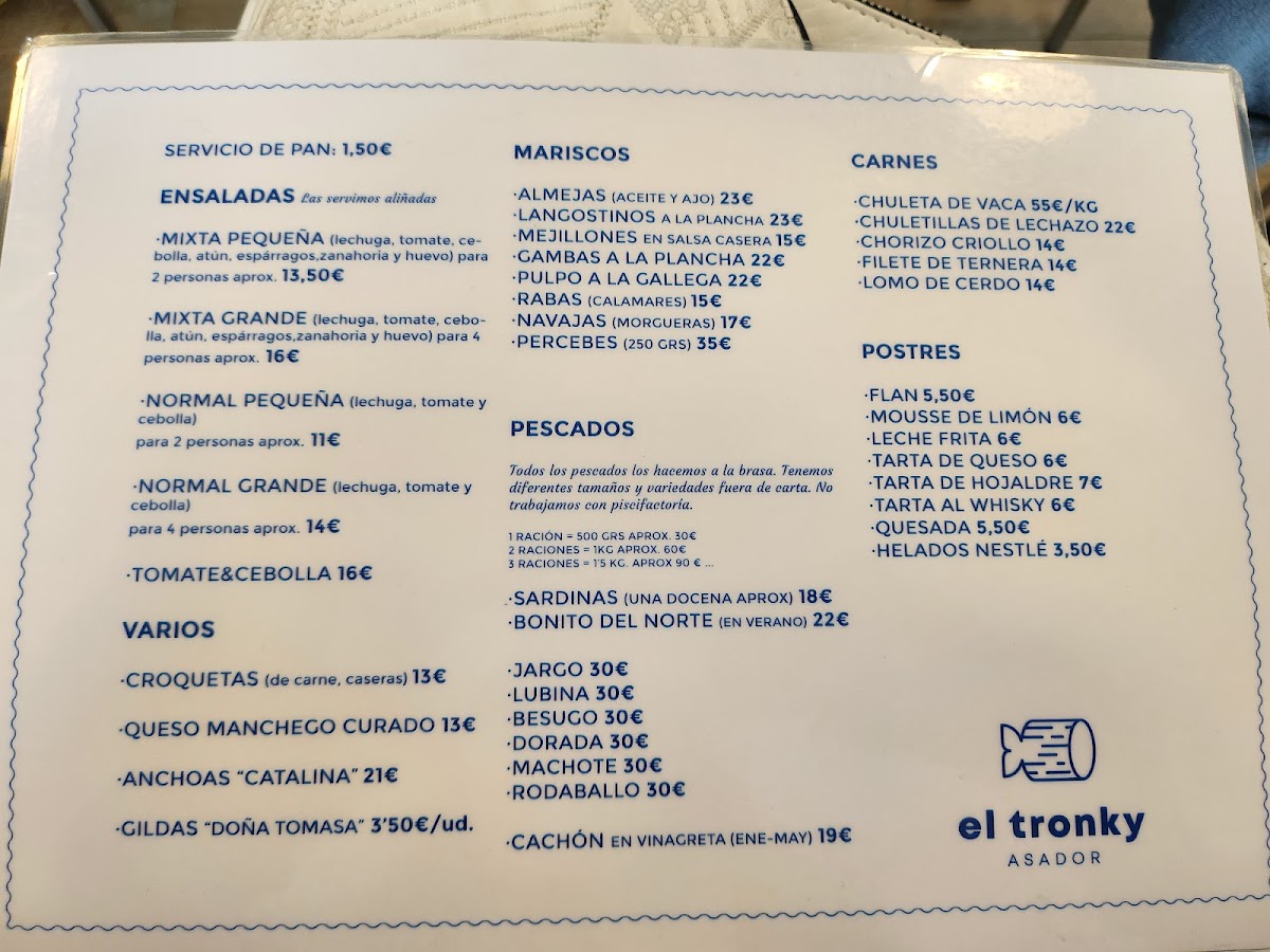 Asador El Tronky Photo Menu 7