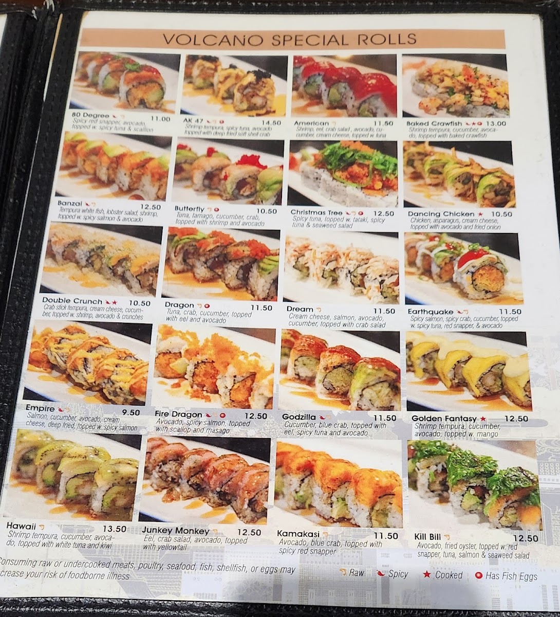 Volcano Sushi Bar & Hibachi Photo Menu 9