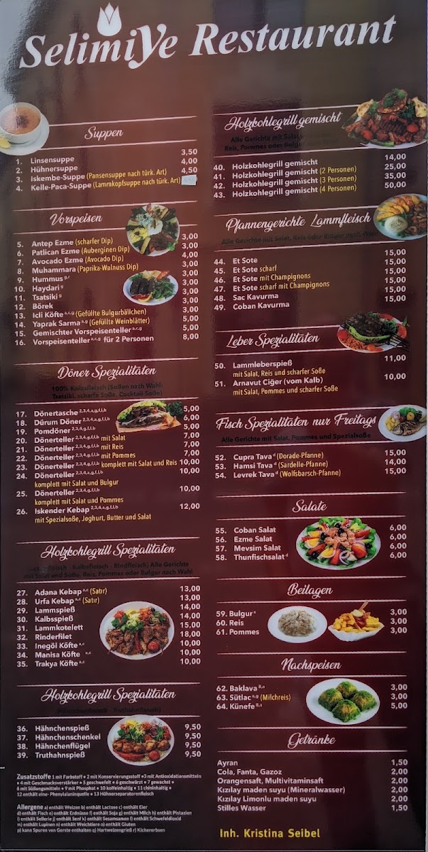 Selimiye Restaurant Photo Menu 1