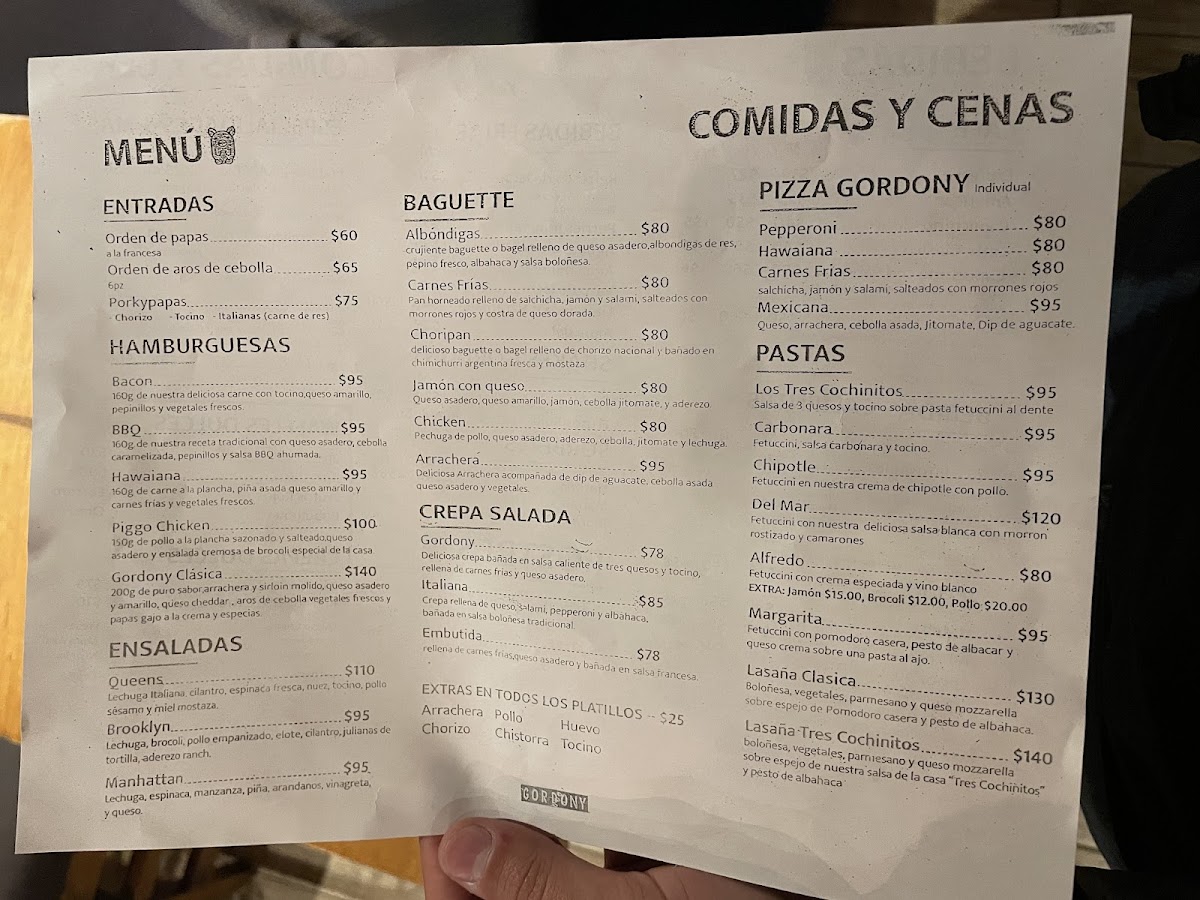 Gordony Bistro Photo Menu 2