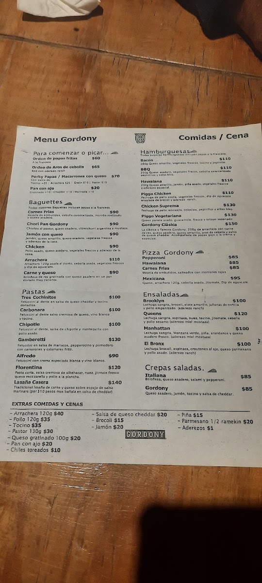 Gordony Bistro Photo Menu 5