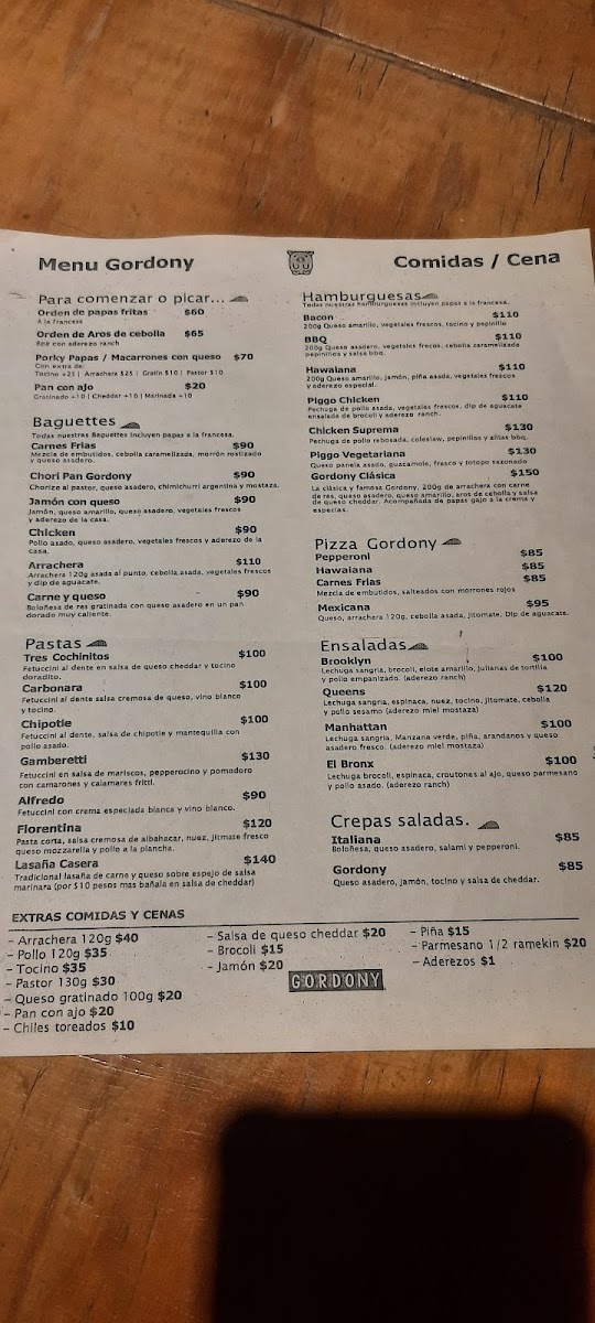 Gordony Bistro Photo Menu 6