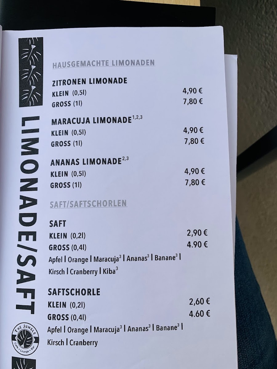 The Jungle Café & Bar Photo Menu 3