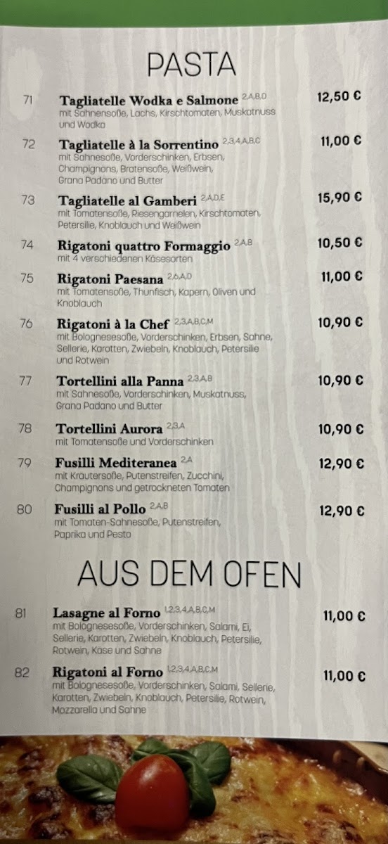 Pizzeria Trattoria Sorrento Photo Menu 3