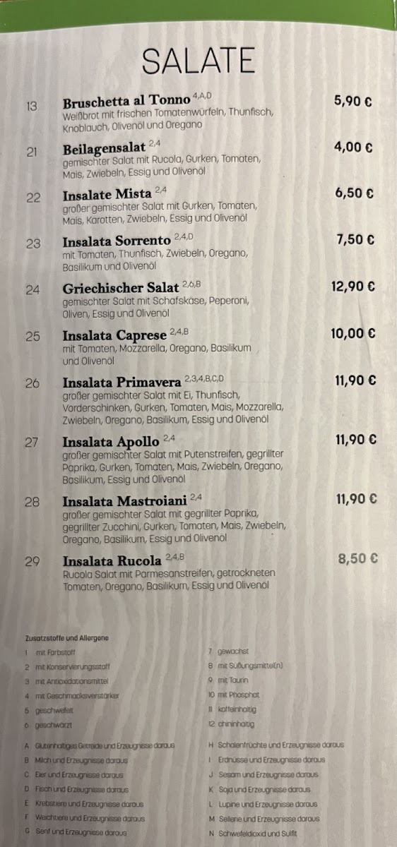 Pizzeria Trattoria Sorrento Photo Menu 4