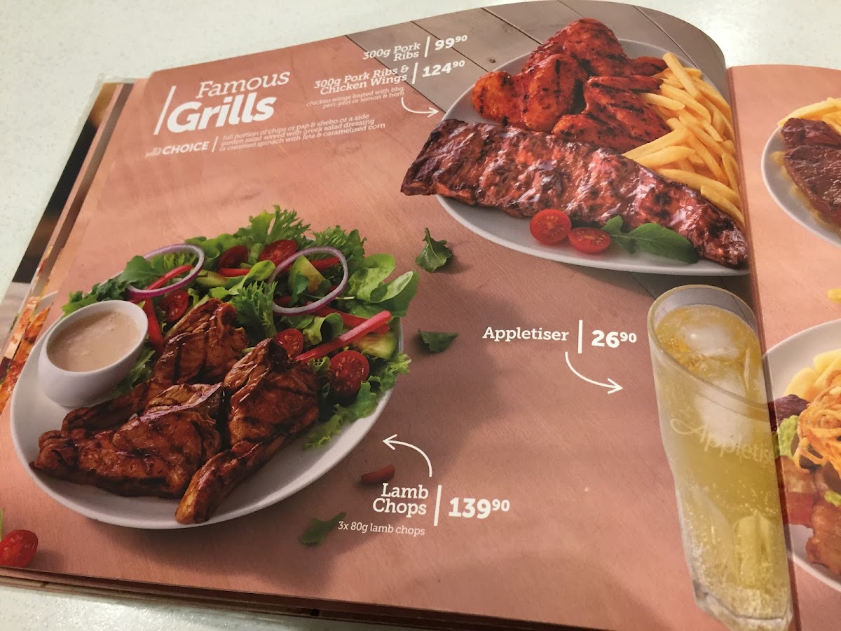 Wimpy Fourways Mall Photo Menu 1