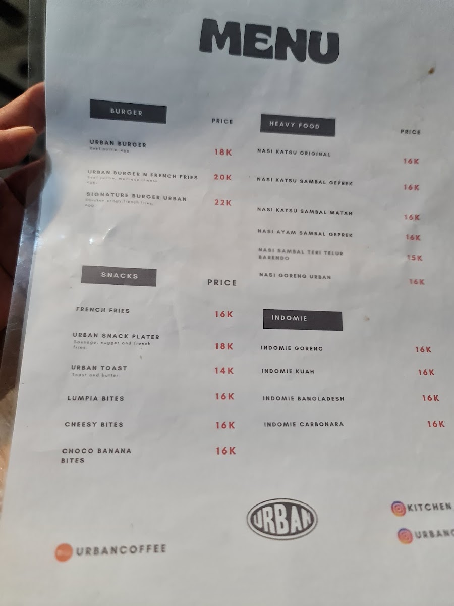 URBAN COFFEE Photo Menu 3