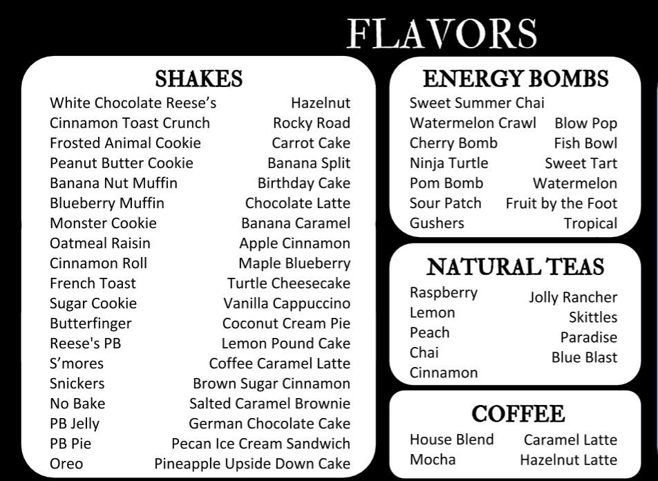 Flat River Nutrition Photo Menu 1