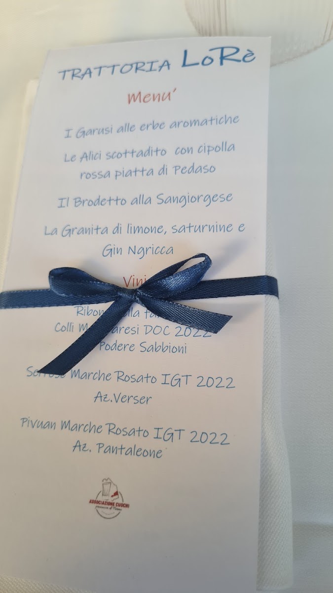 Trattoria Lore' Photo Menu 2