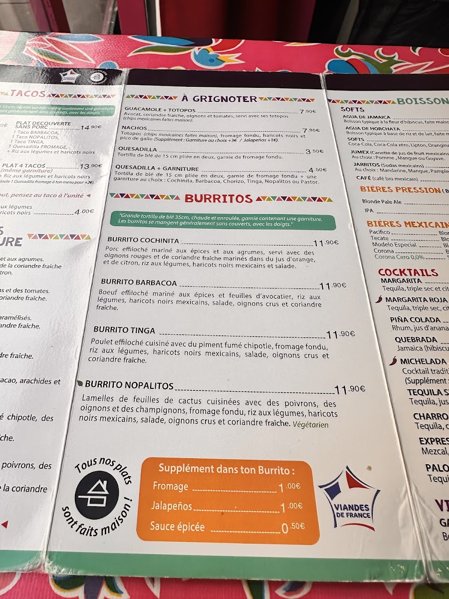 La Taqueria Toulouse Photo Menu 2