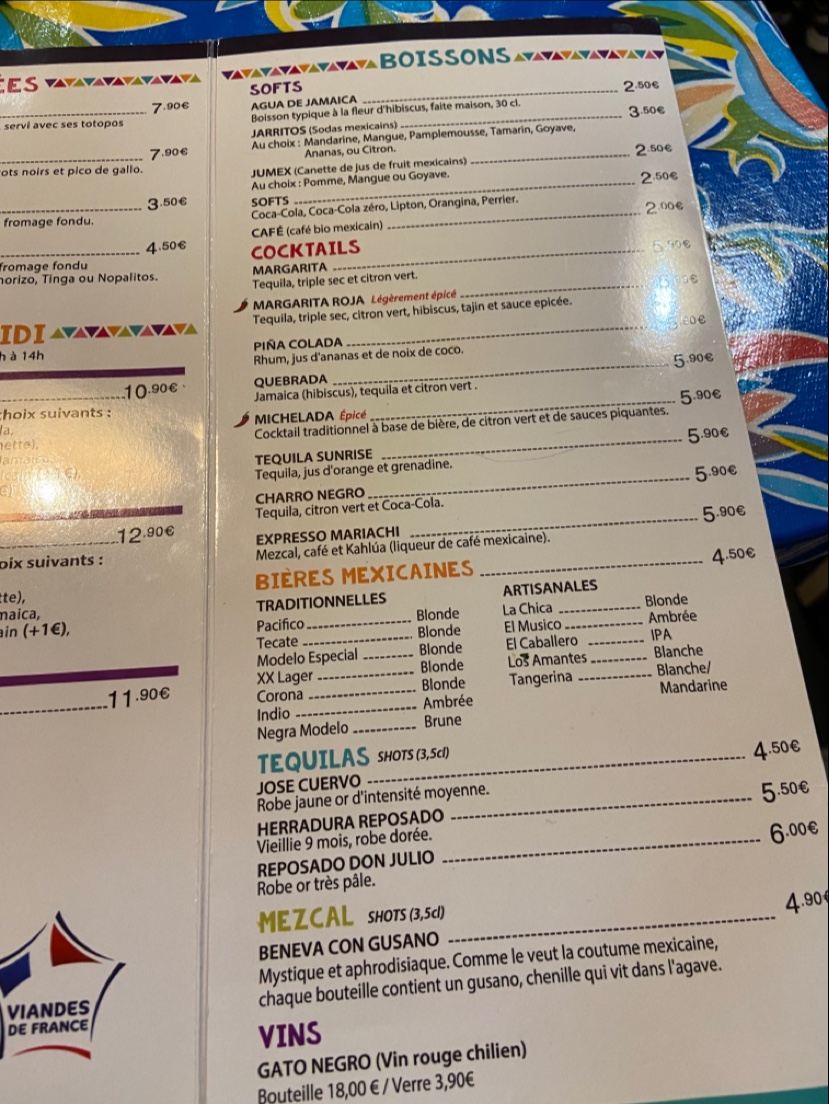 La Taqueria Toulouse Photo Menu 3