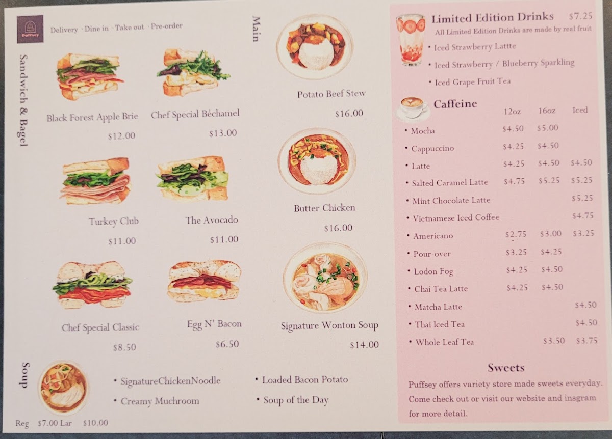 Puffsey Cafe Photo Menu 3